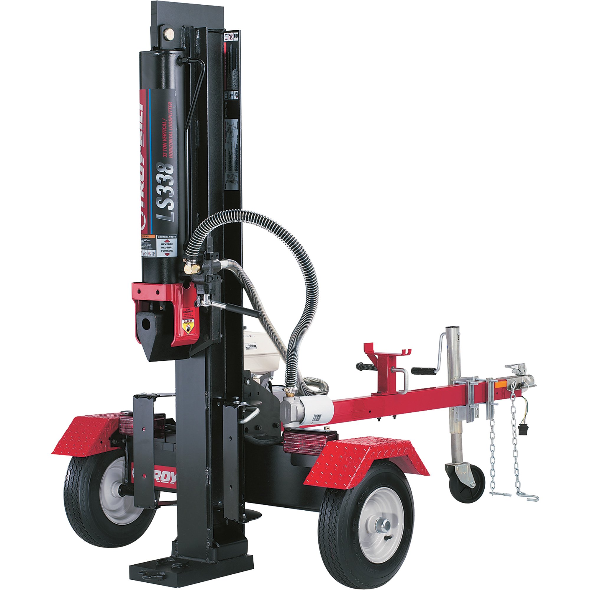 Troy-Bilt Vertical/Horizontal Log Splitter — 33-Ton Capacity, 8 HP Honda Engine, Model# LS338
